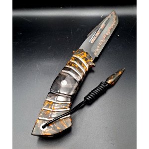 ПАВУК МИСЛИВЕЦЬ ніж ручної роботи Павла Гончаренка, сталь - ДІ90МП в ламінаті нержавіючої сталі n690 через багатошарову мідь, 63-64 HRC. Photo 2